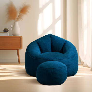 Light blue 2024 chair and ottoman